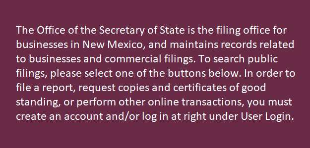 secretary of state new mexico business search